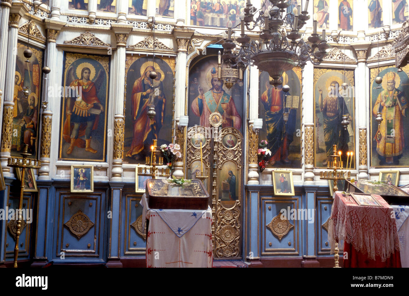 iconostasis archangel church arbanassi bulgaria Stock Photo