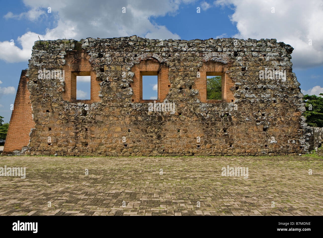 Ruins of the Old Panama City Panama Vieja destroyed by Sir Henry Morgan in 1671 Panama City Panama Stock Photo
