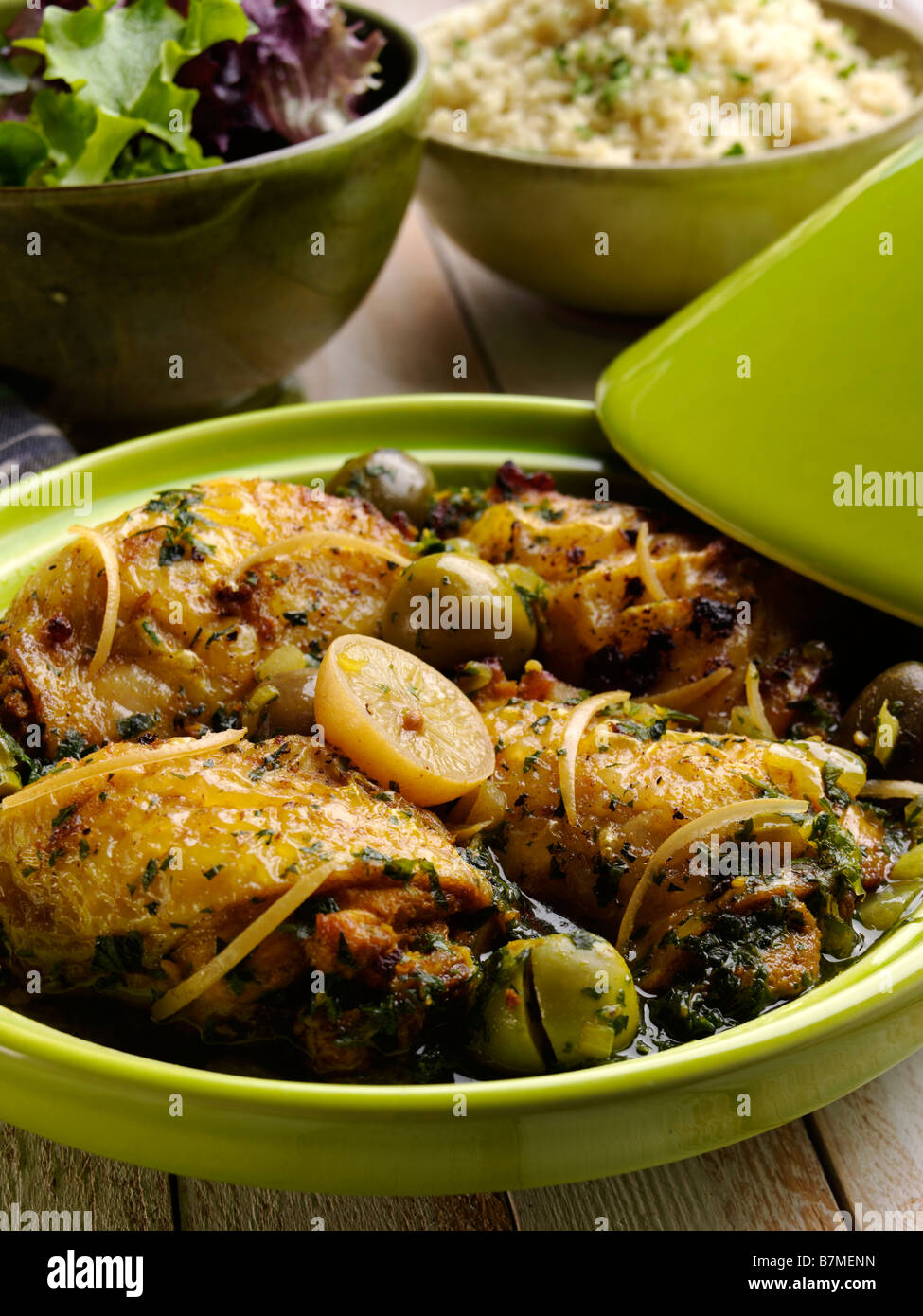 Moroccan chicken tagine Stock Photo - Alamy