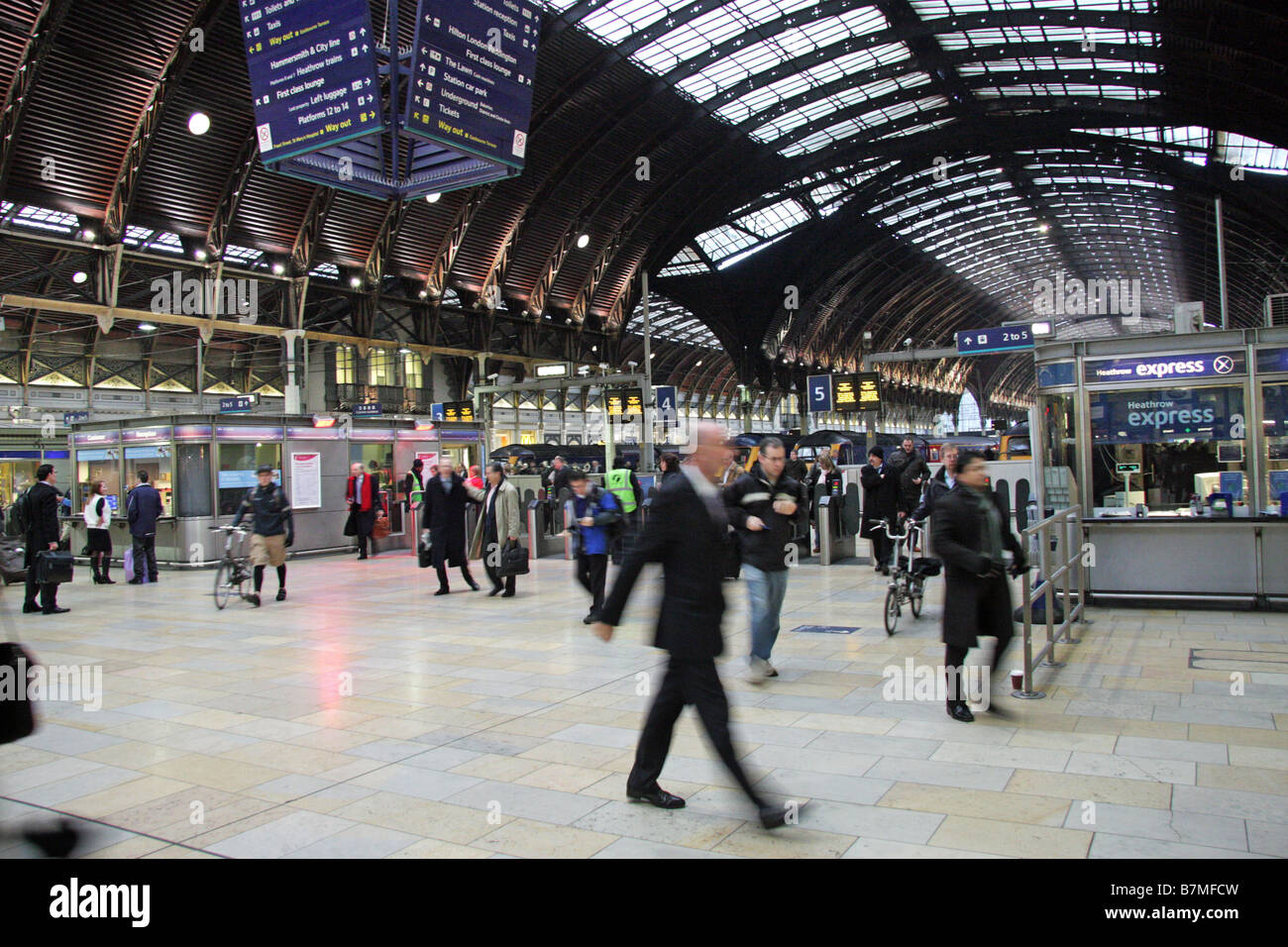Inside main terminal at Paddington Train Station London Stock Photo Alamy
