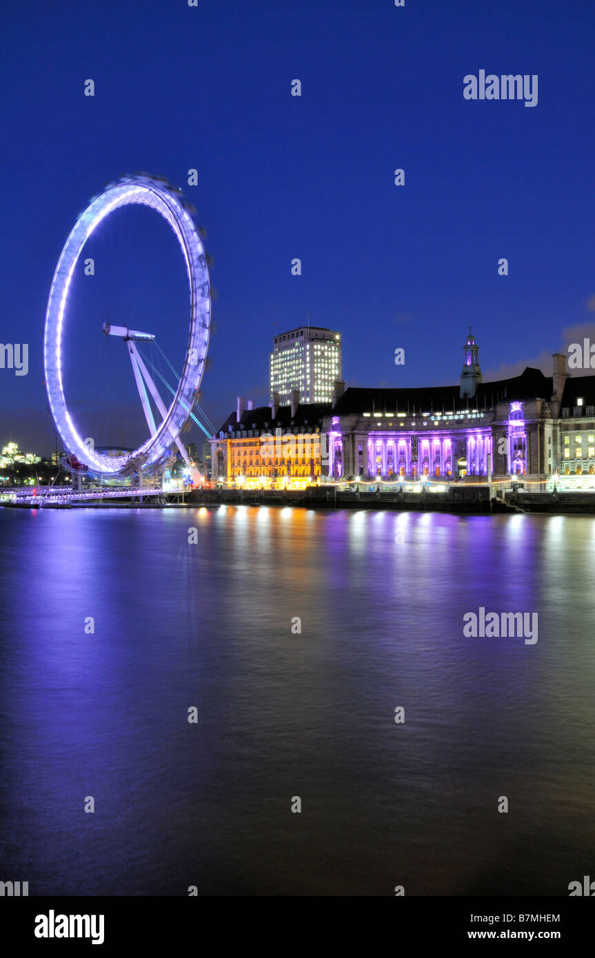BA British Airways London Eye and County Hall London United Kingdom Stock Photo