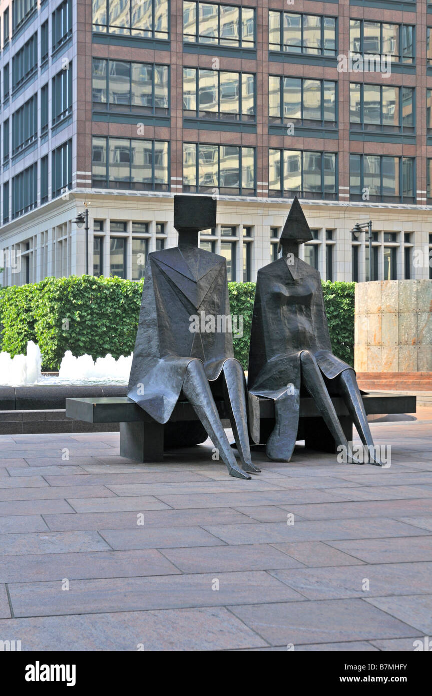 Sculpture art work Canary Wharf Estate London United Kingdom Stock ...