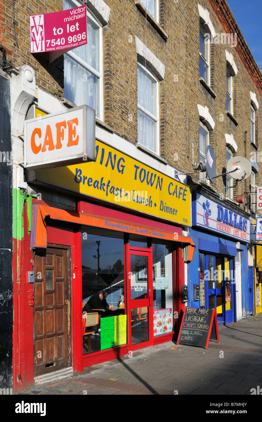 Cafe Canning Town High Street London United Kingdom Stock Photo Alamy