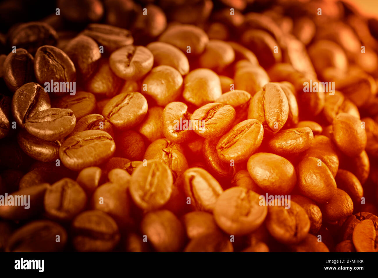 Macro picture of coffee beans Stock Photo - Alamy