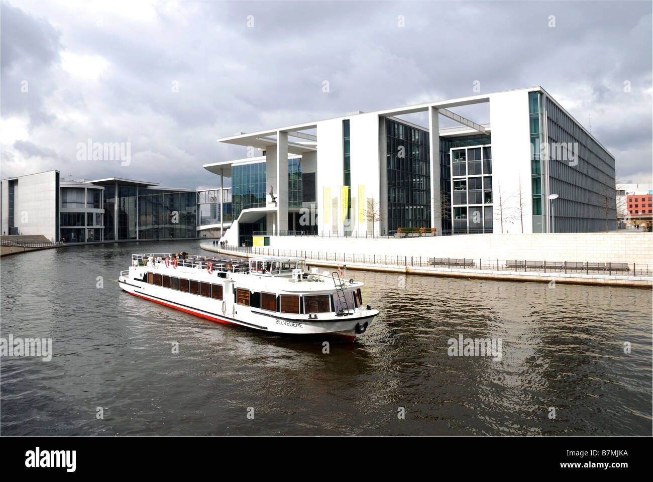 Sightseeing on the river Spree, Government District, Berlin Stock Photo
