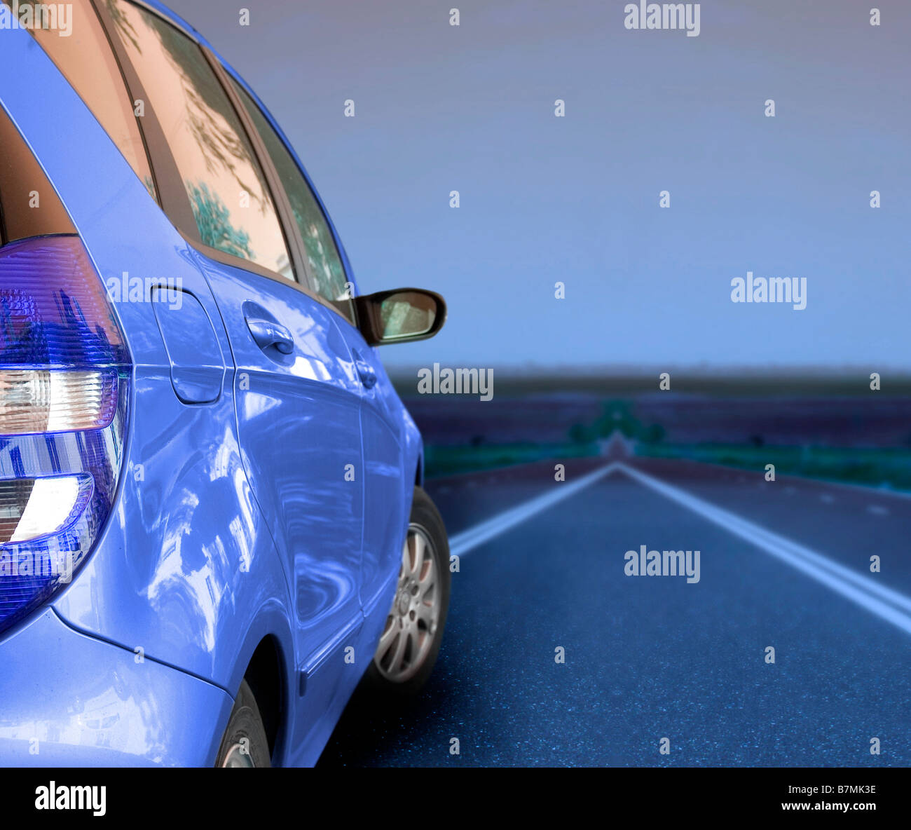 Car running on the highway Stock Photo Alamy