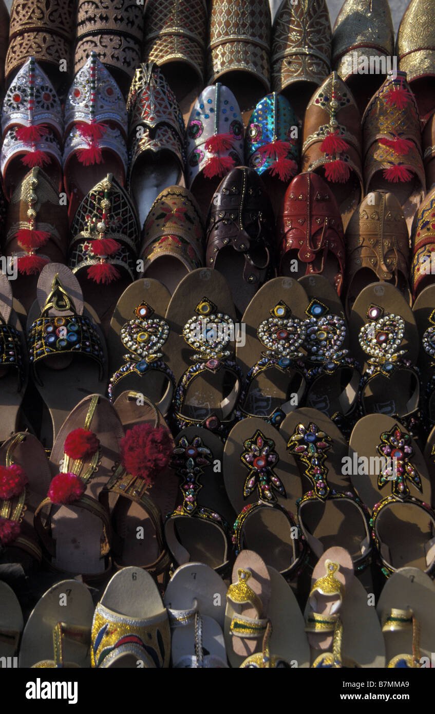 sandal stall Quetta Baluchistan Pakistan Stock Photo