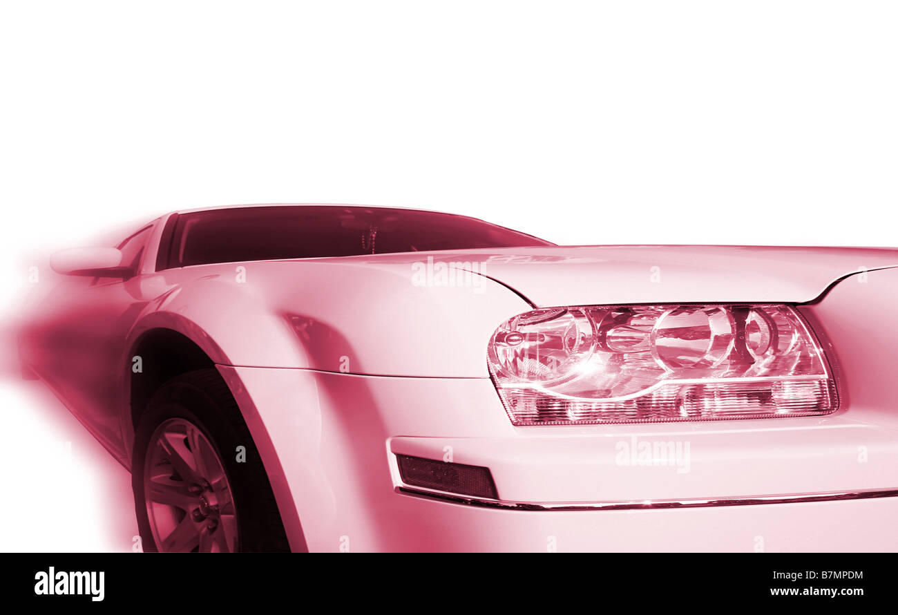 Car view from the front isolated on white Stock Photo Alamy