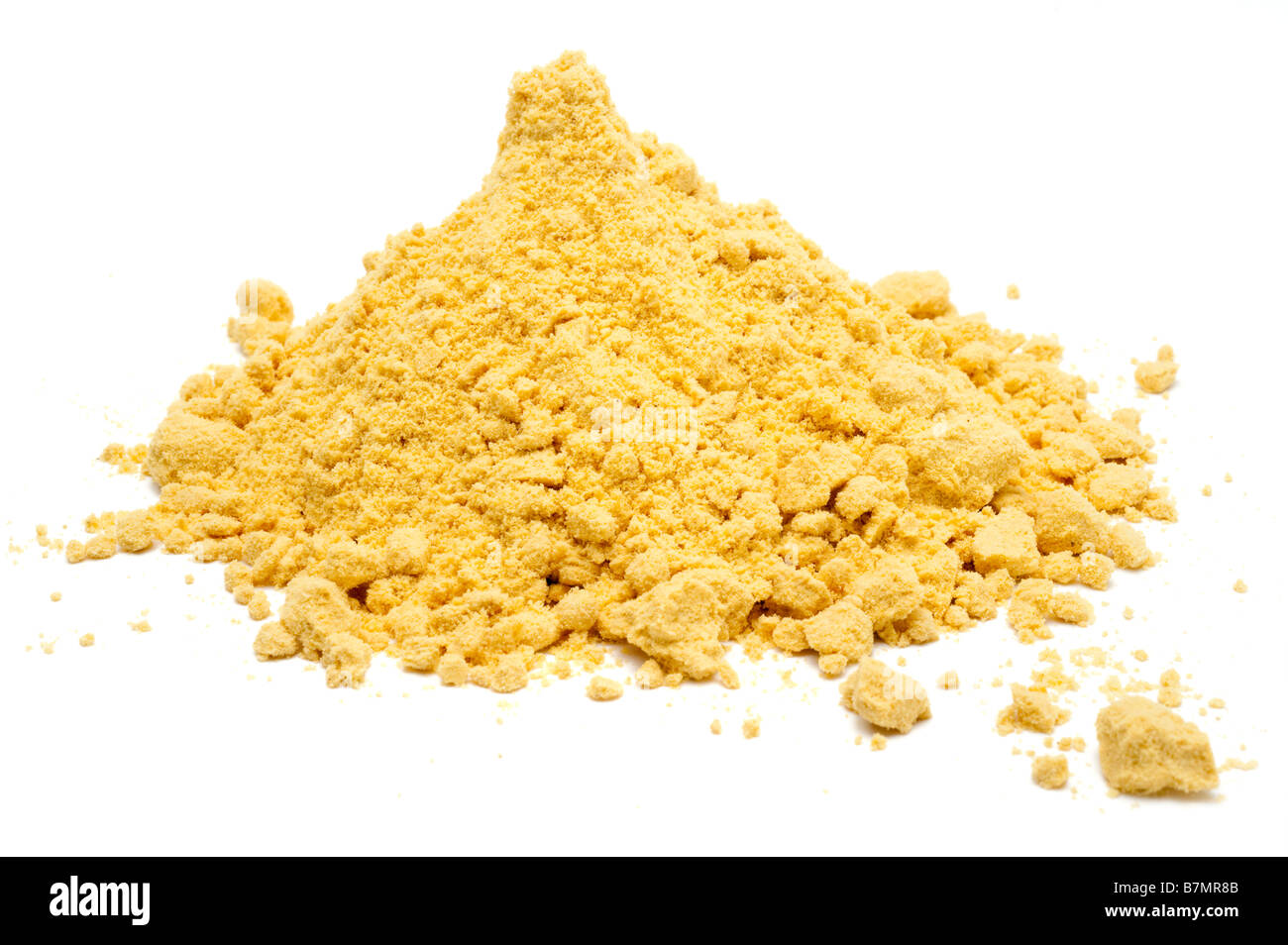 Pile of unmixed powdered mustard Stock Photo