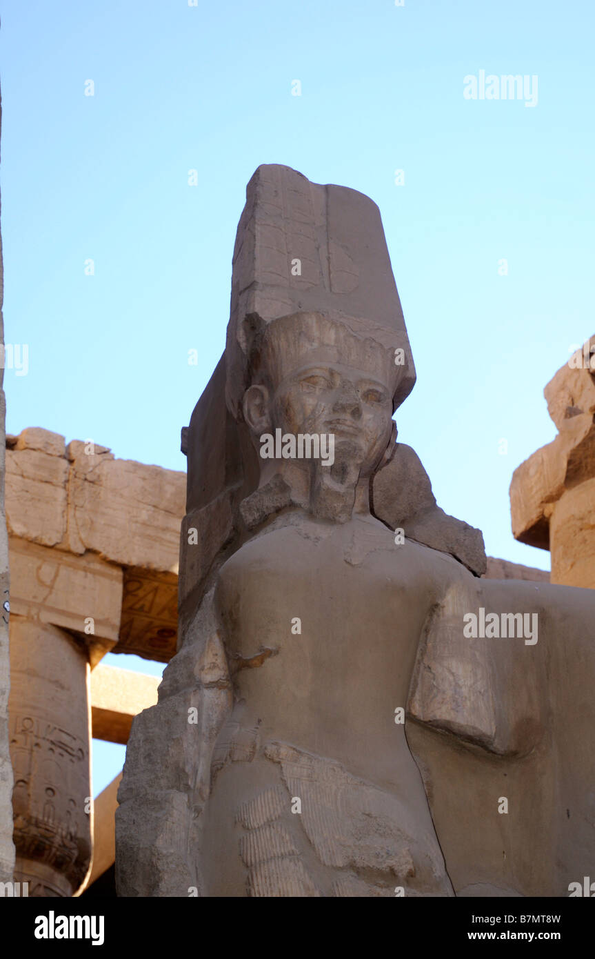 Statue of Pharaoh at the Temple of Karnak in Egypt Stock Photo - Alamy