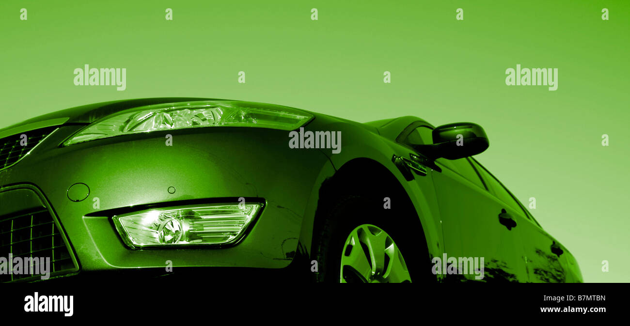 great car isolated on blue Stock Photo