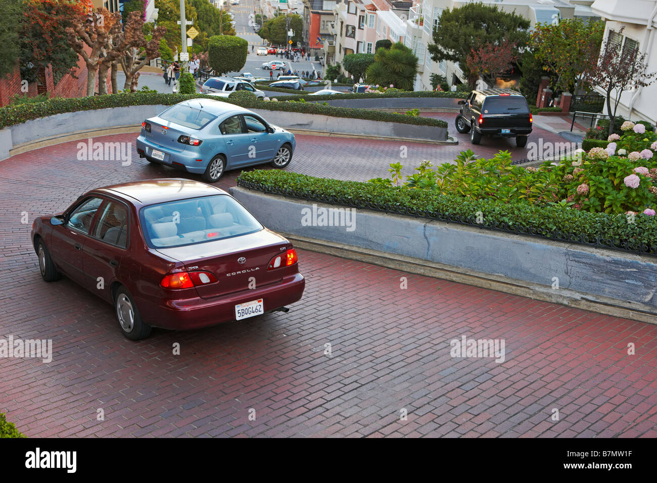 Lombard street. San Francisco, California, USA. Stock Photo