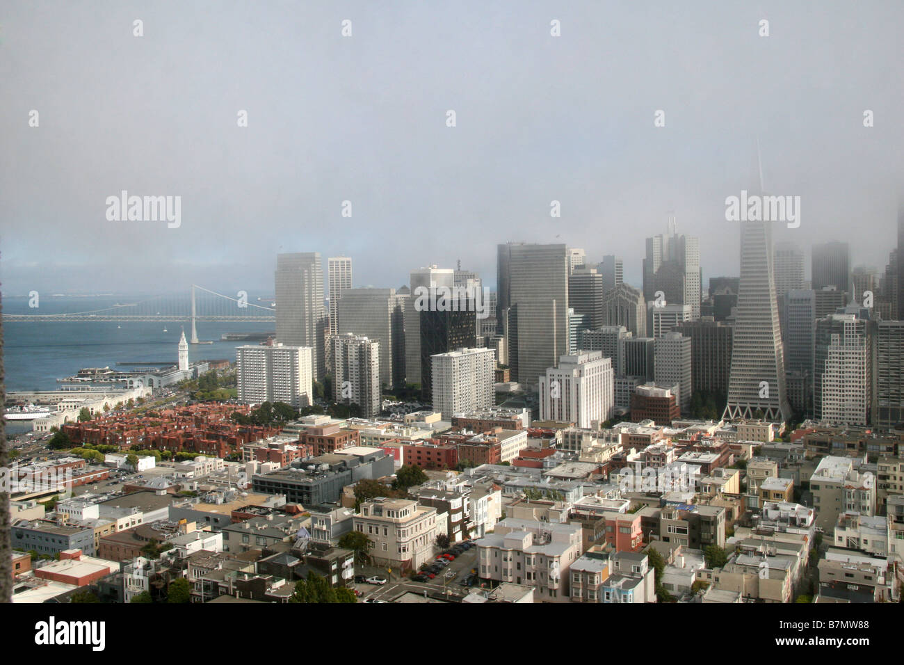 View from Coit Tower, San Francisco, California. Stock Photo