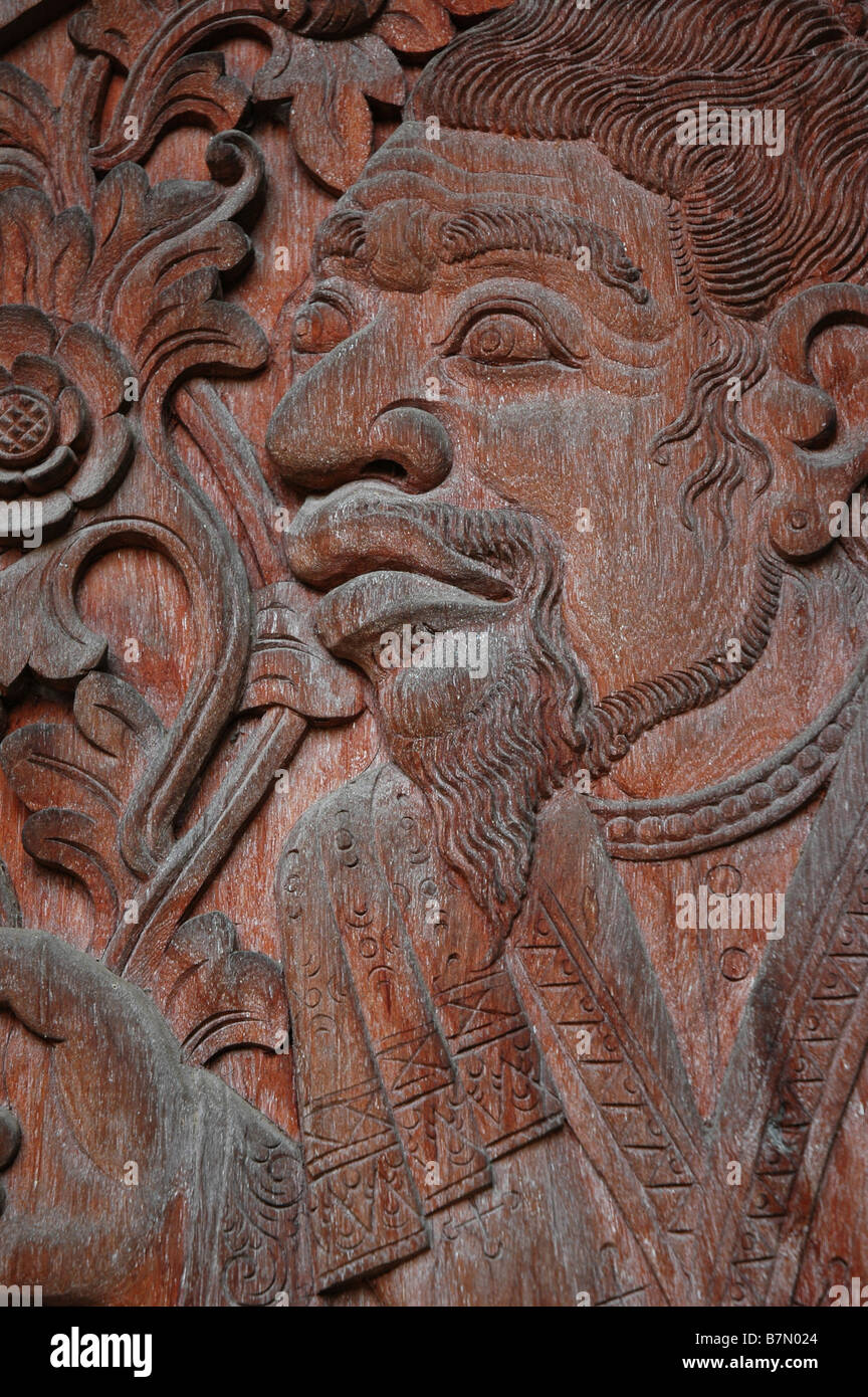 Wood carving in Ubud, Bali, Indonesia Stock Photo Alamy