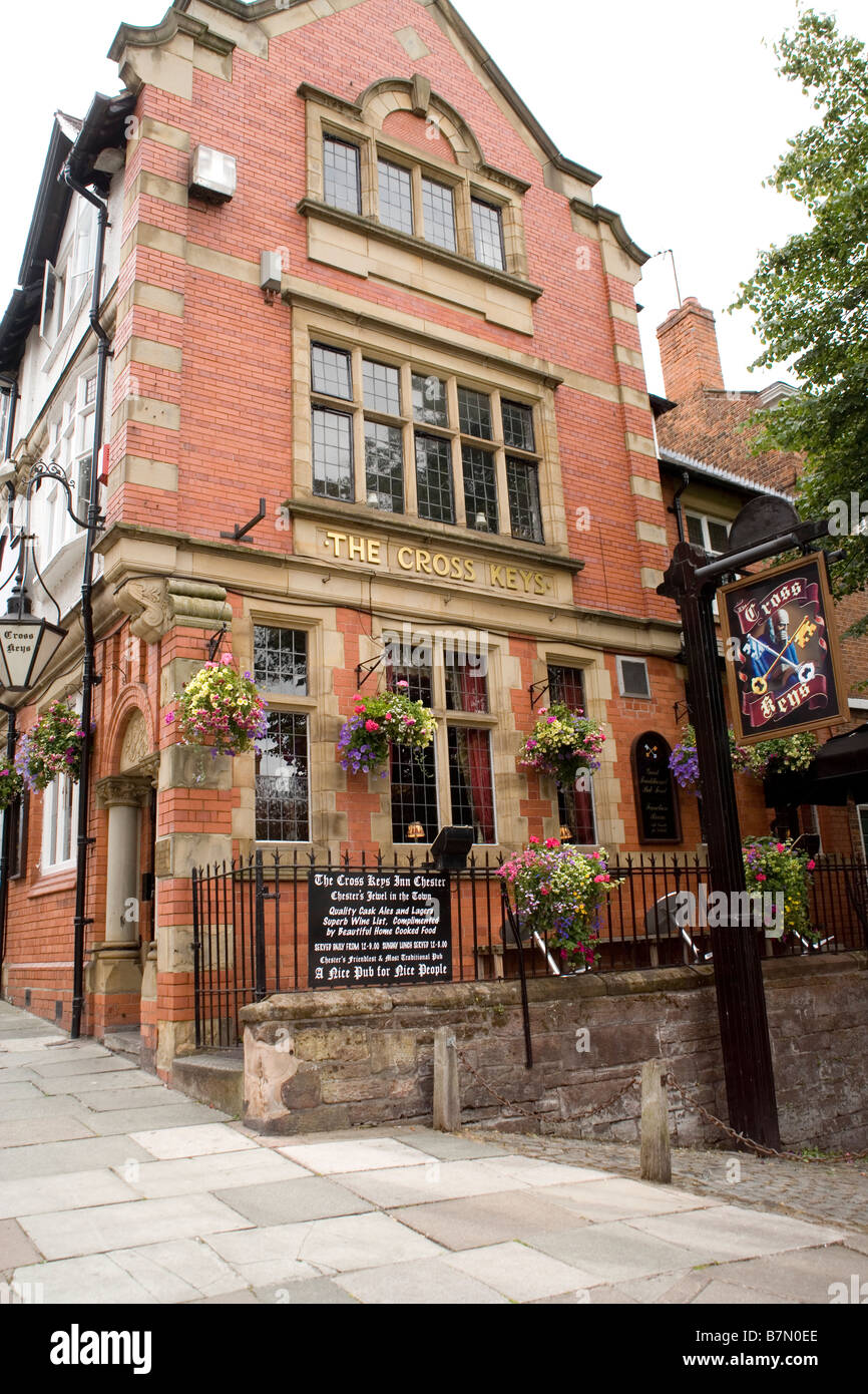 The Crosskeys public house in the centre of the old medieval city of