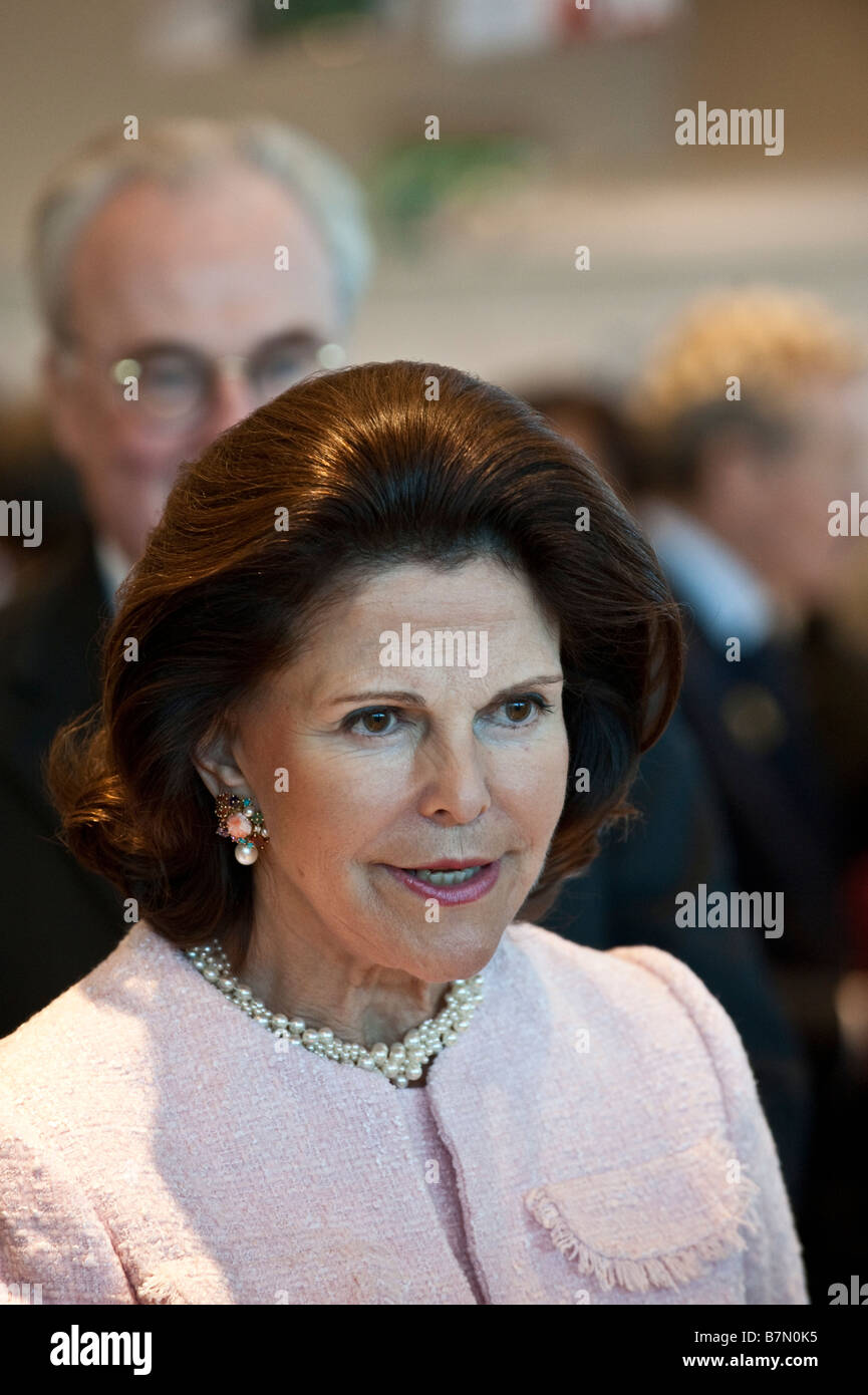 Portrait Queen Silvia of Sweden Stock Photo - Alamy