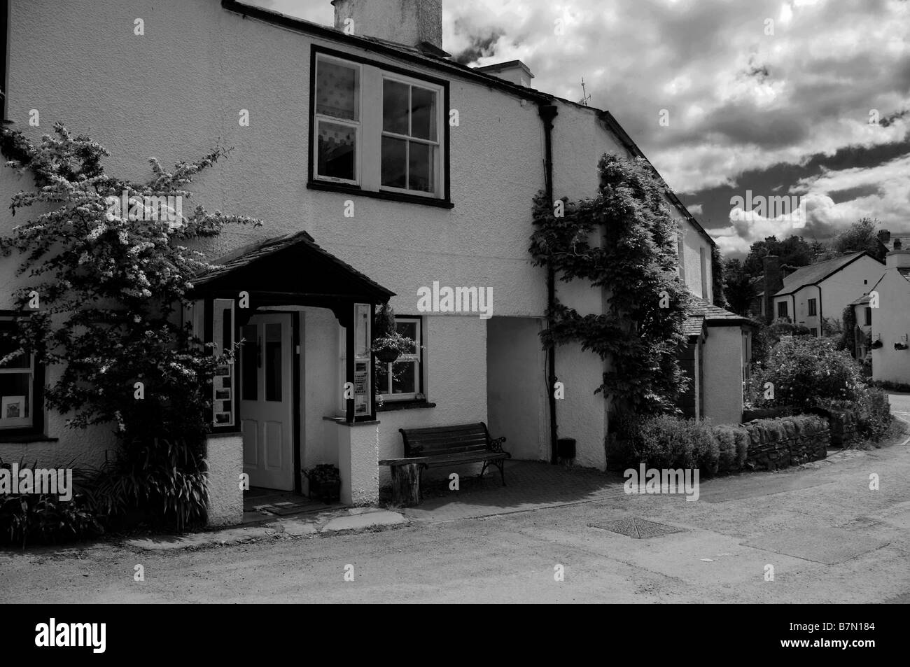 Cottages In Near Sawrey The Village Of Beatrix Potter Stock Photo