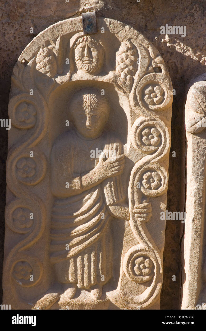 tombstone Museum Roman site of Lambaesis Algeria Stock Photo