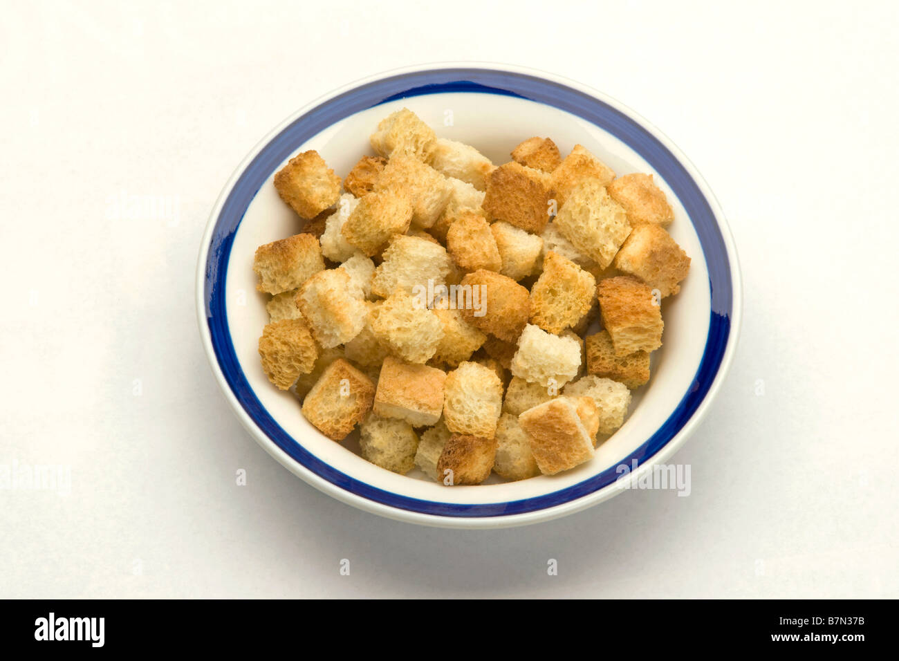 bowl of crutons Stock Photo