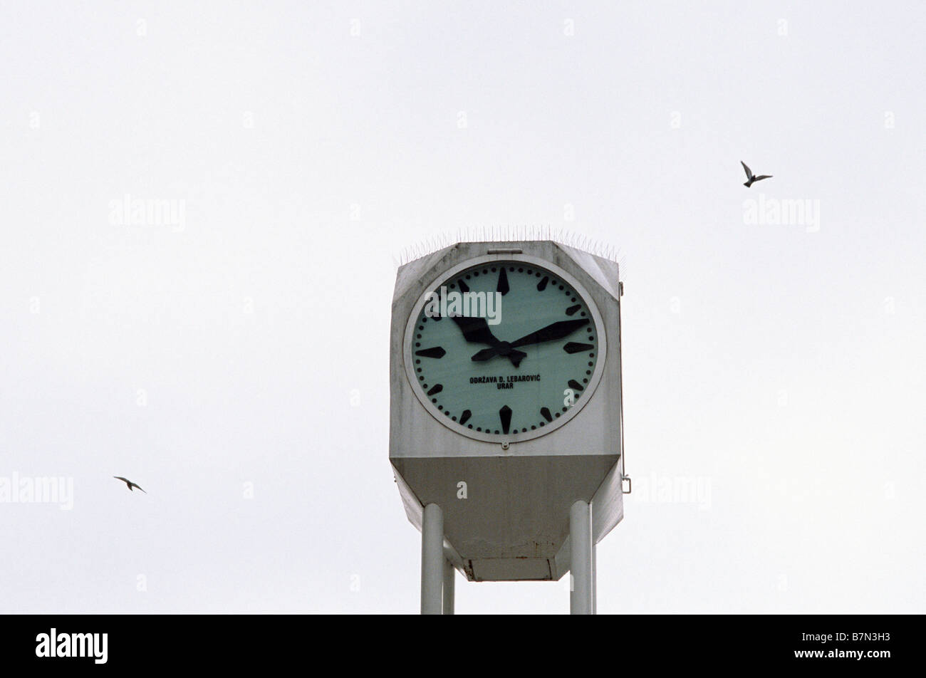 Public street clock in Zagreb, Croatia Stock Photo Alamy