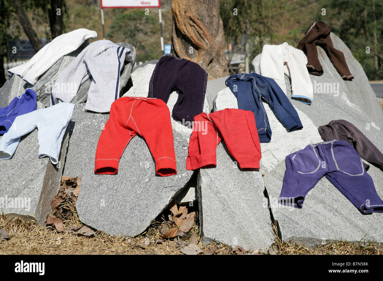 Clothes drying on rocks hi-res stock photography and images - Alamy