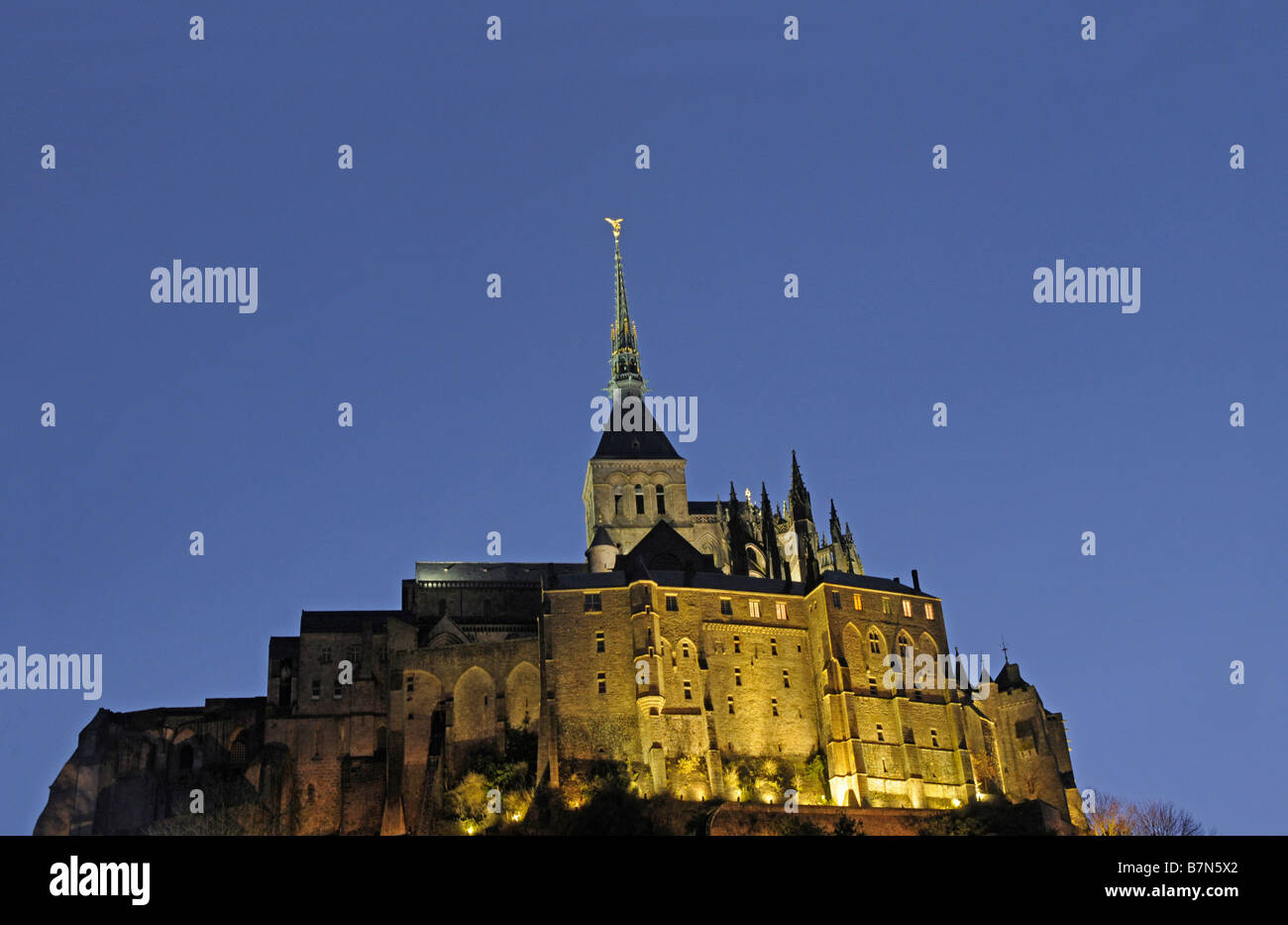 Le Mont St Michel in the Manche 50 departement of France Stock Photo