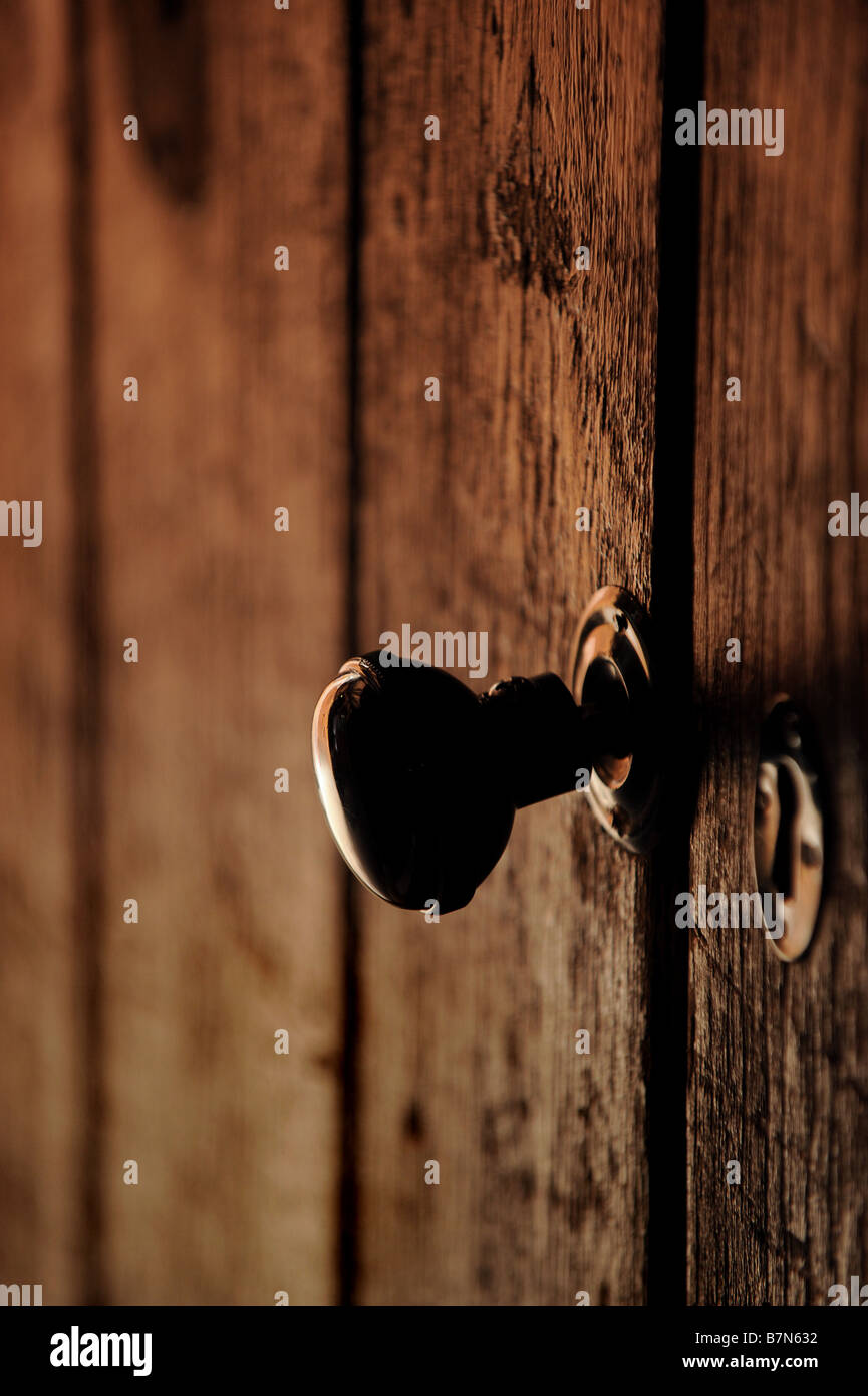 An old door handle on the door of a farm house in Bridgetown , Western
