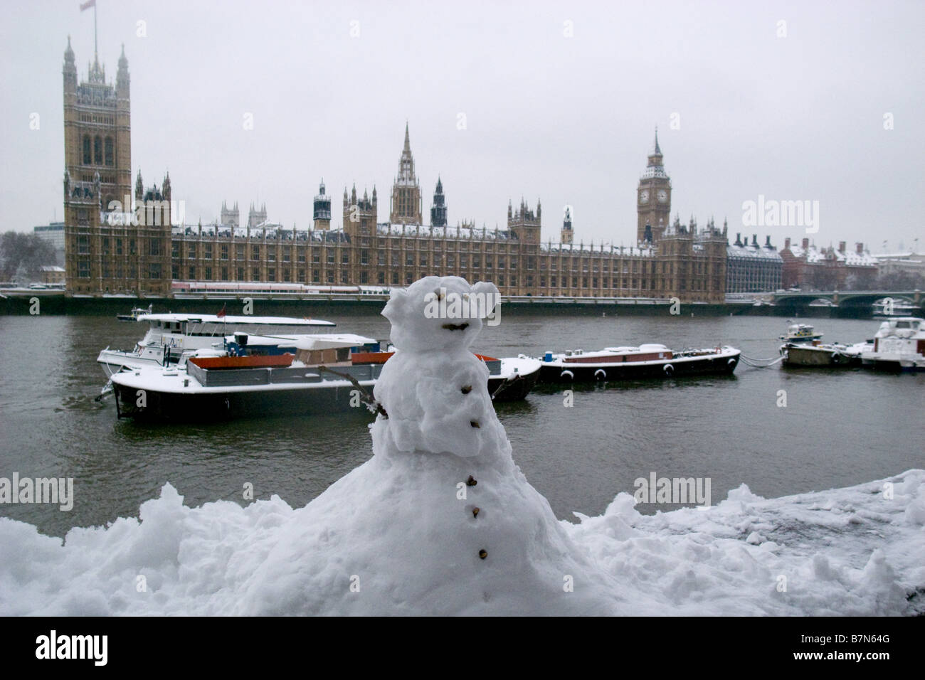 Snow in February in London Stock Photo Alamy