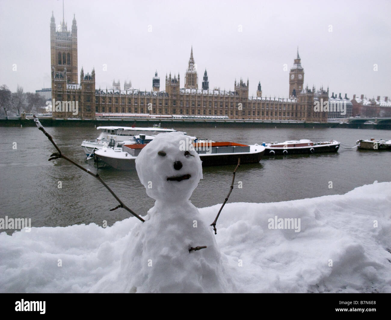 Snow in February in London Stock Photo Alamy