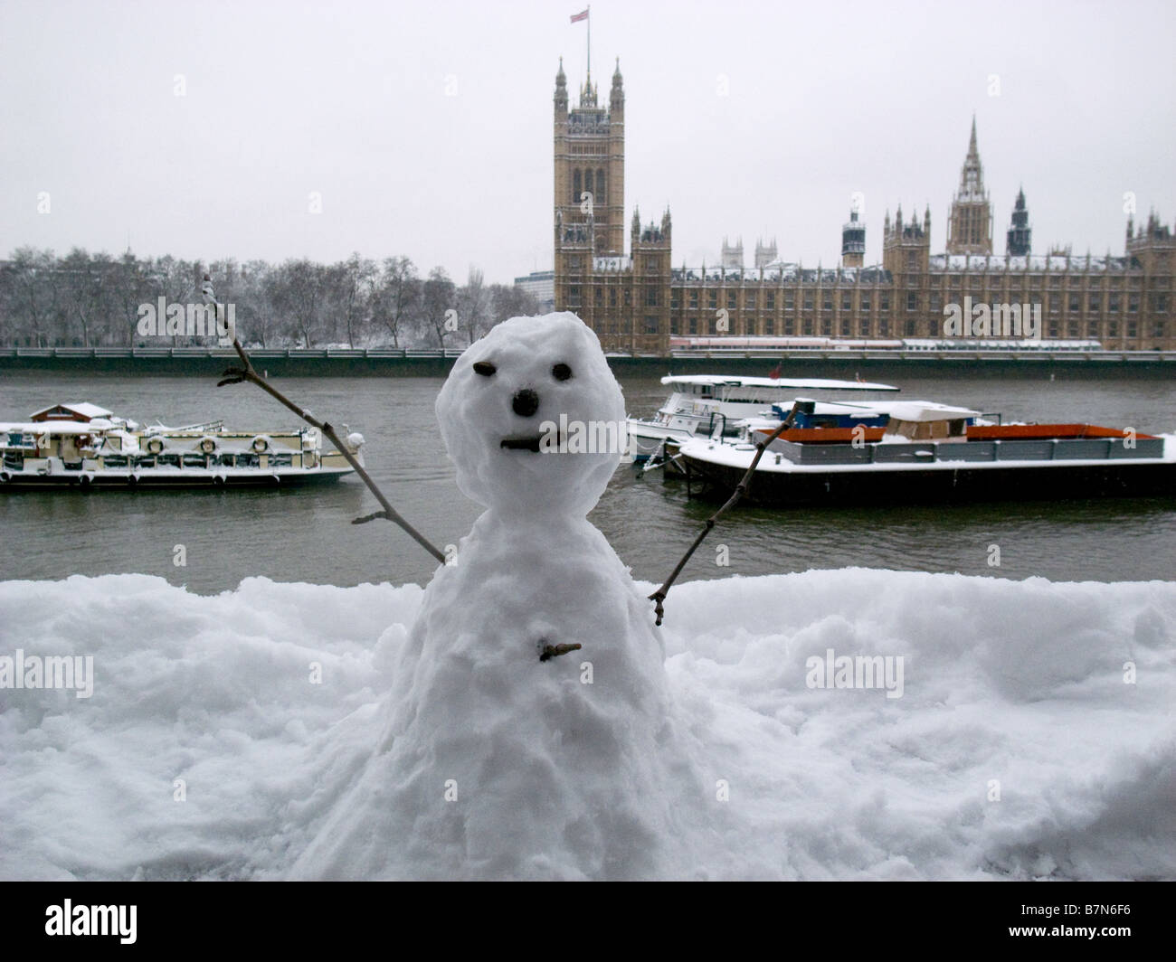 Snow in February in London Stock Photo Alamy