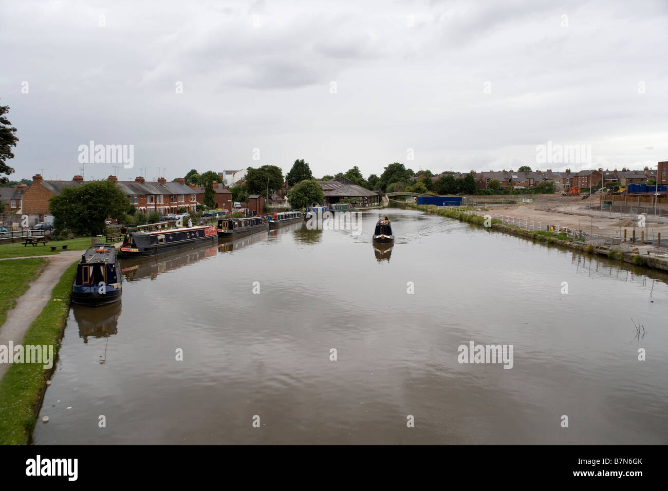 The Chester Canal basin and the Shropshire Union Canal in Chester City, England Stock Photo
