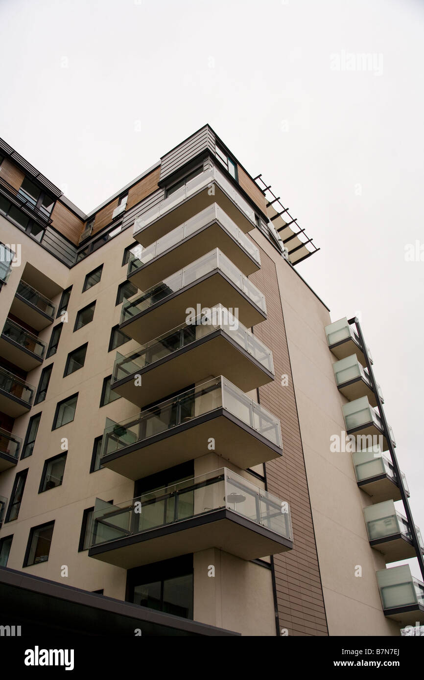 Modern and Contemporary city centre apartments in Lincoln. Stock Photo