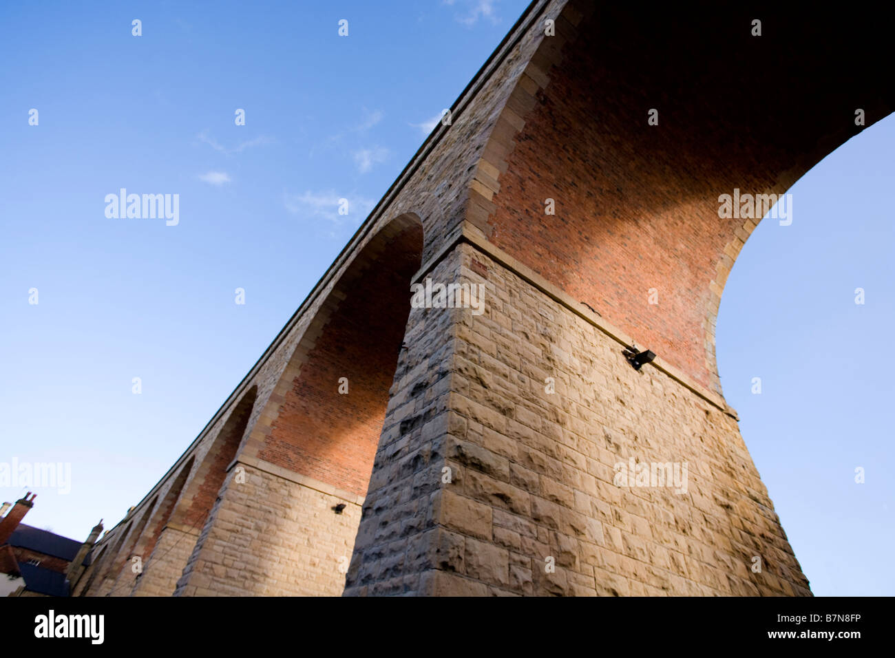 Mansfield Railway Viaduct, Nottinghamshire. Stock Photo