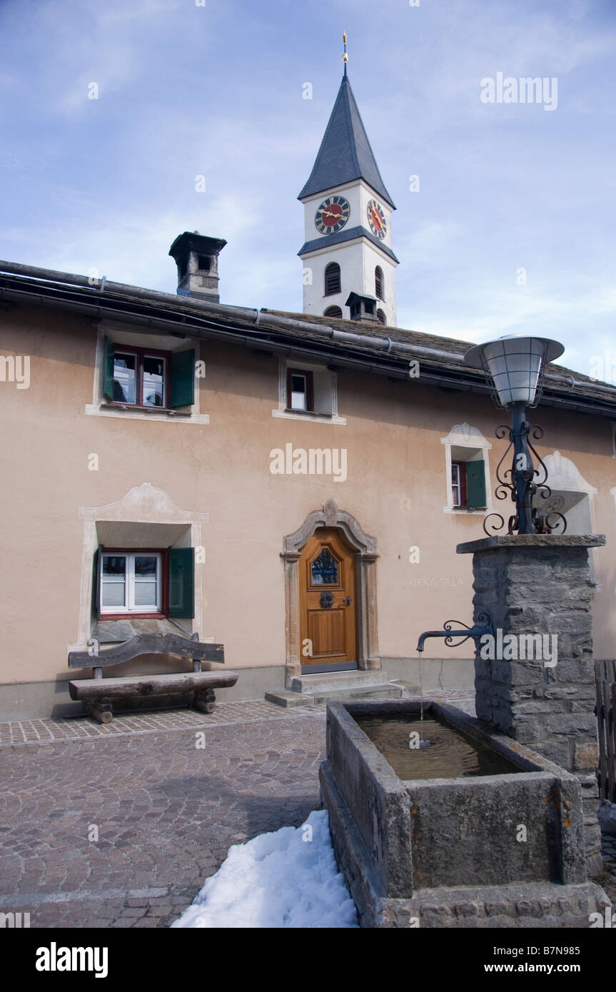 Swiss traditional architecture in Silvaplana. Graubunden, Switzerland Stock Photo Alamy
