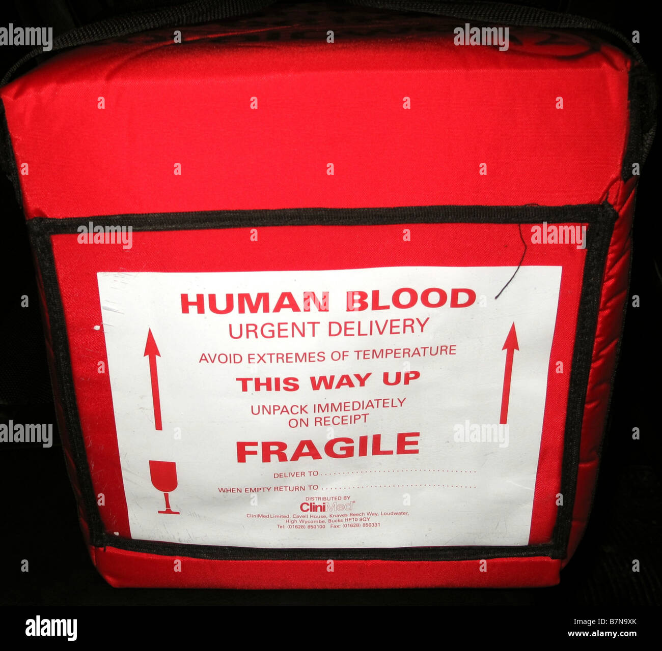 Human Blood Transportation box South Wales GB UK 2009 Stock Photo Alamy