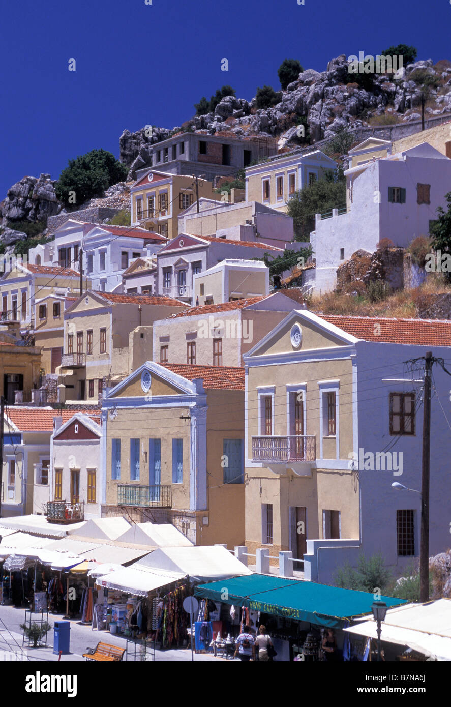 Homes of Symi, Dodecanese Islands, Greece Stock Photo - Alamy