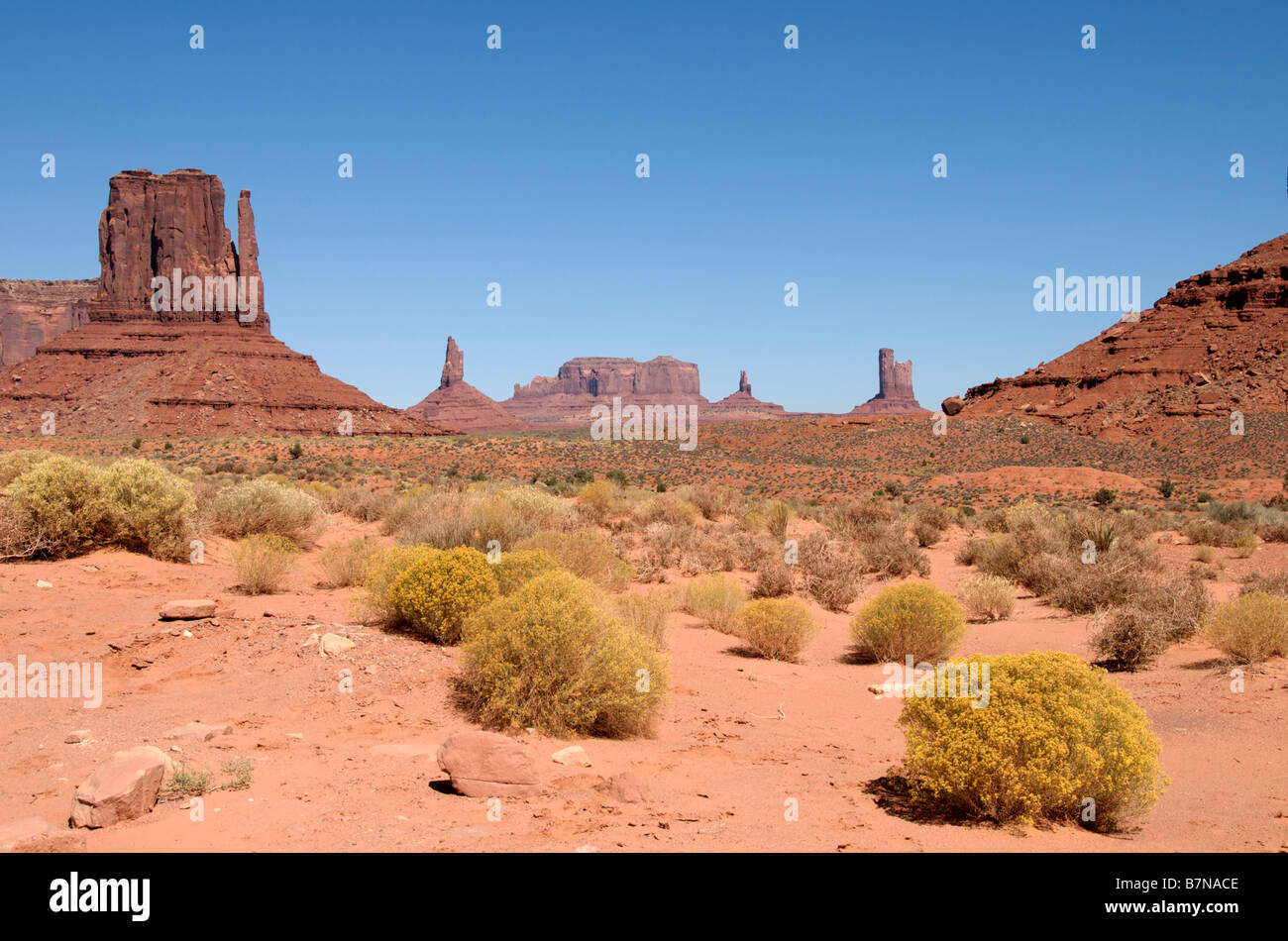 Mesas and buttes Monument Valley Navajo Tribal Park Arizona USA Stock