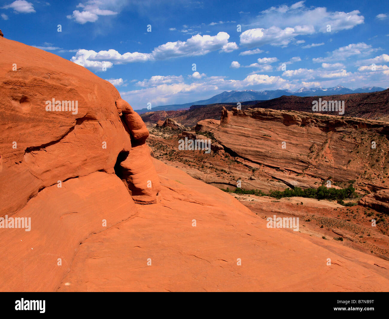 Scenes from the Delicate Arch trail in Arches National Park near Moab, Utah. Stock Photo