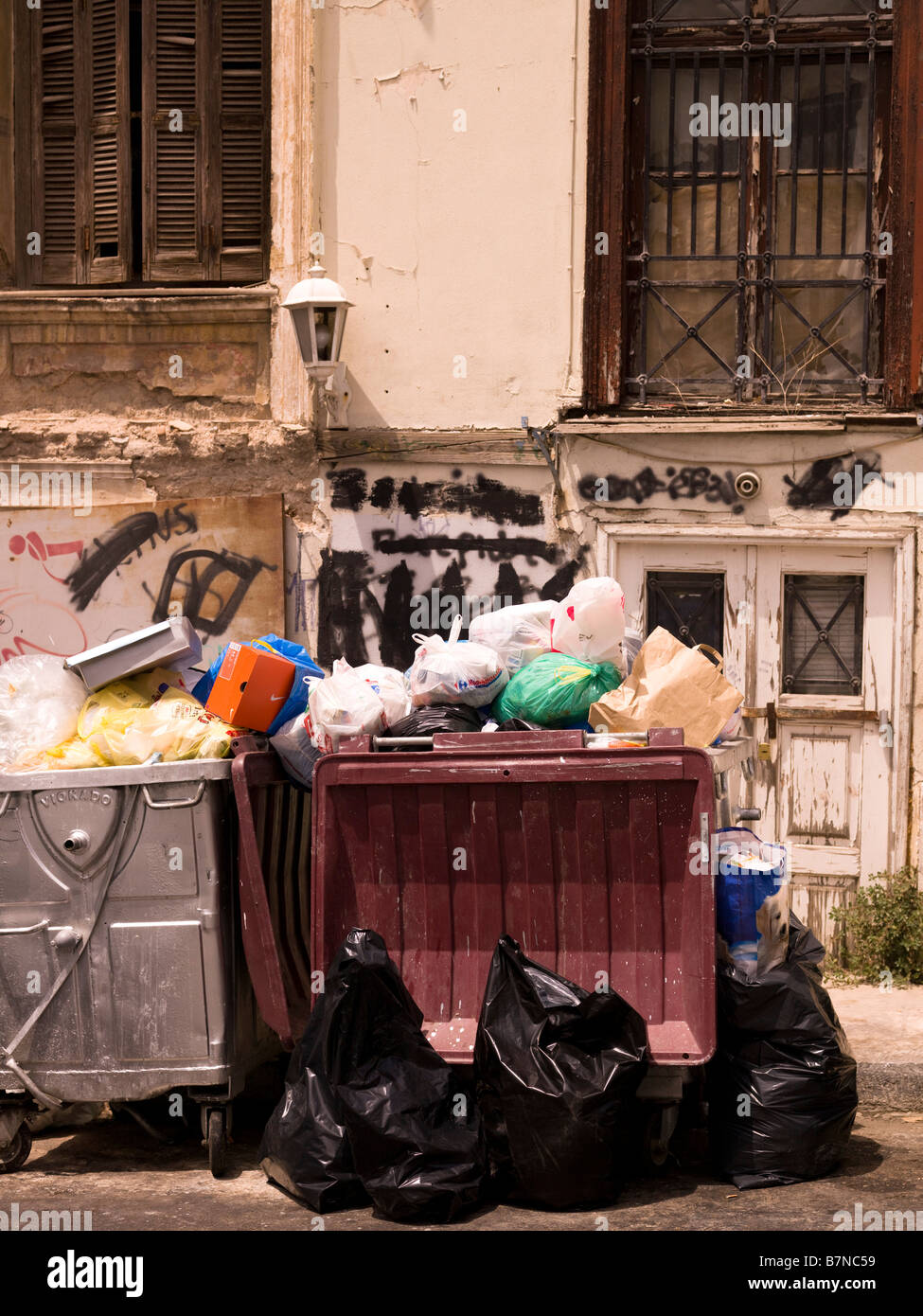 Garbage, Athens, Greece Stock Photo Alamy