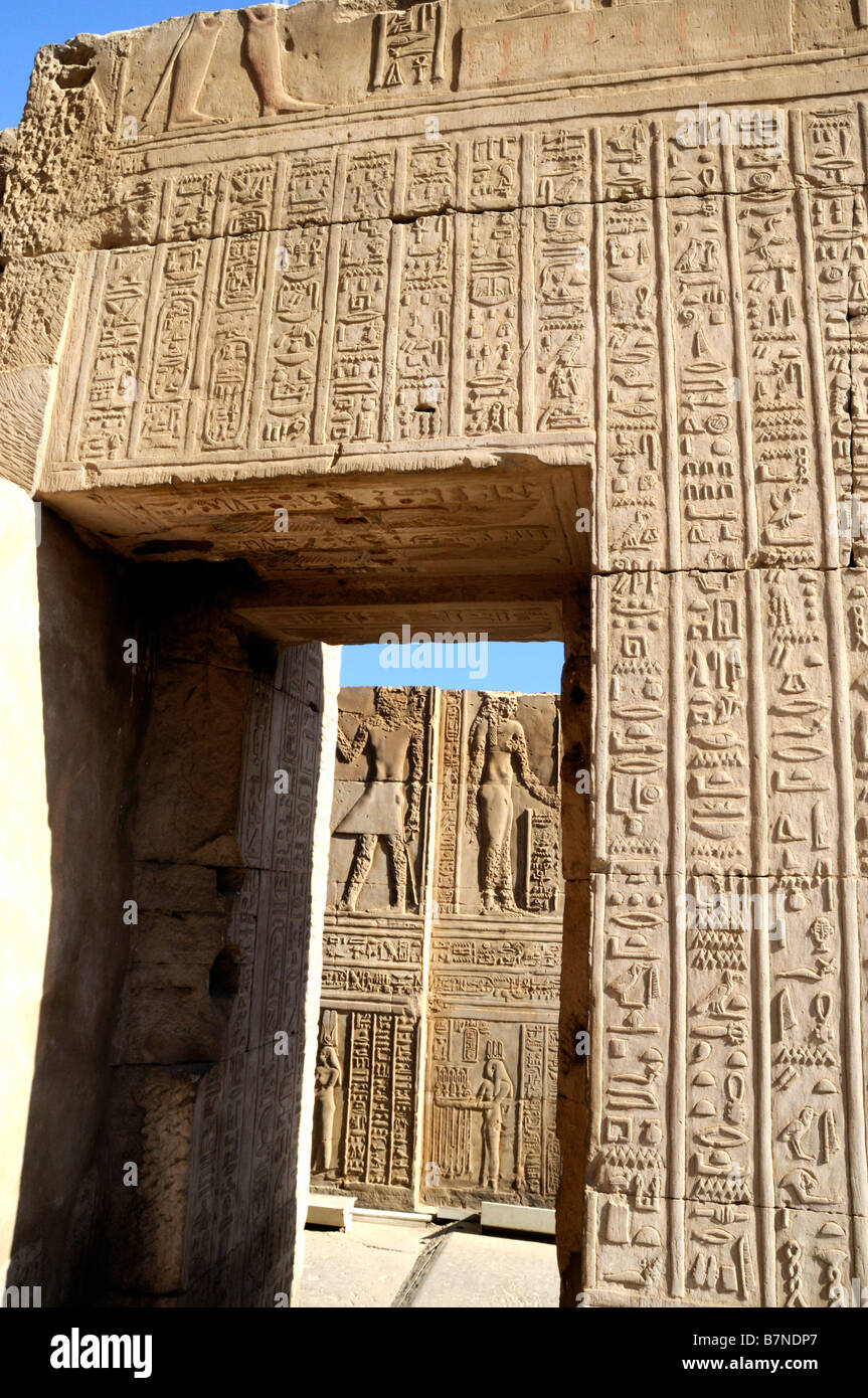 The Temple To Crocodile God Sobek At Kom Ombo By River Nile In Egypt ...