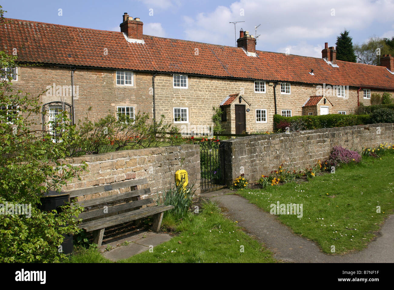 Cottages in the village of Papplewick, Nottinghamshire, England, U.K