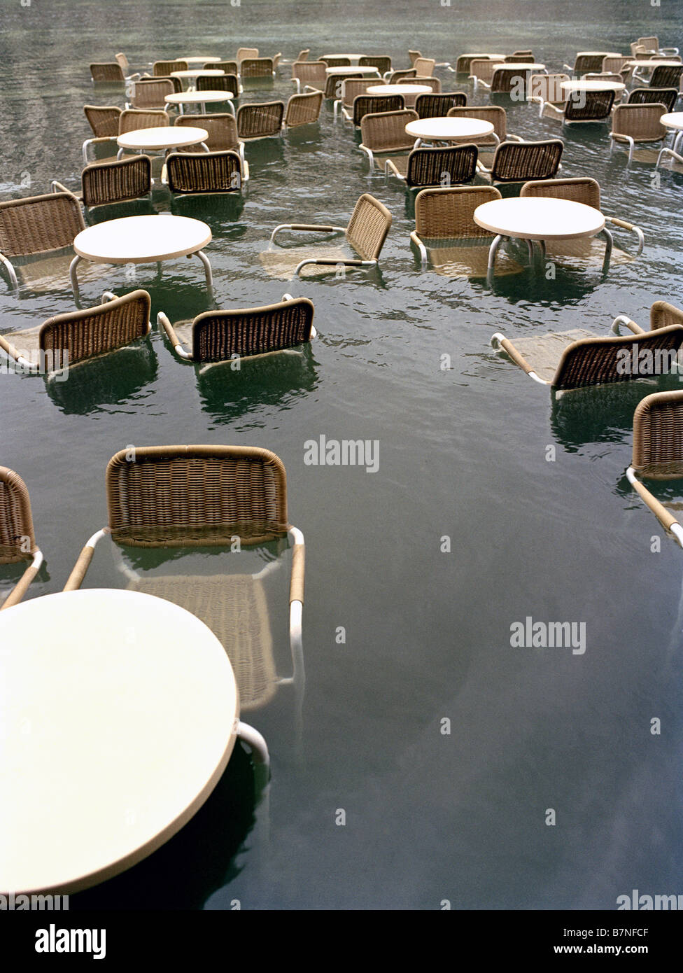 Piazza San Marco, Venice, Italy, Flooded, global warming, rising sea levels Stock Photo