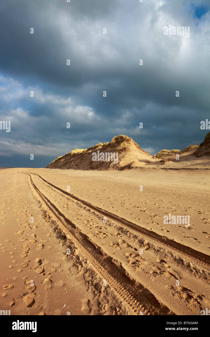 Ainsdale Sand Dunes National Nature Reserve NNR showing erosion of frontal dunes Stock Photo