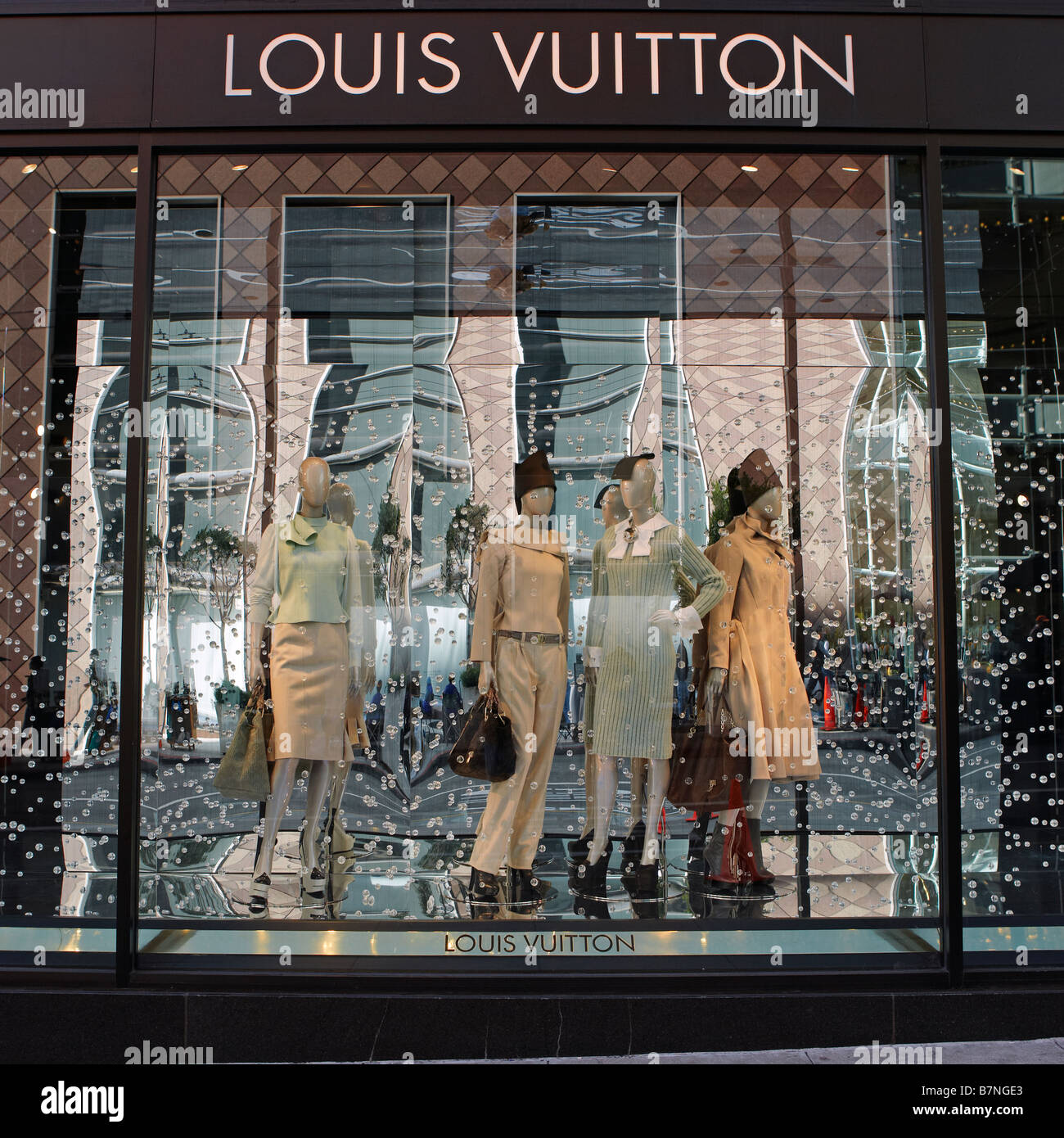 Louis Vuitton shop window. San Francisco, California, USA Stock