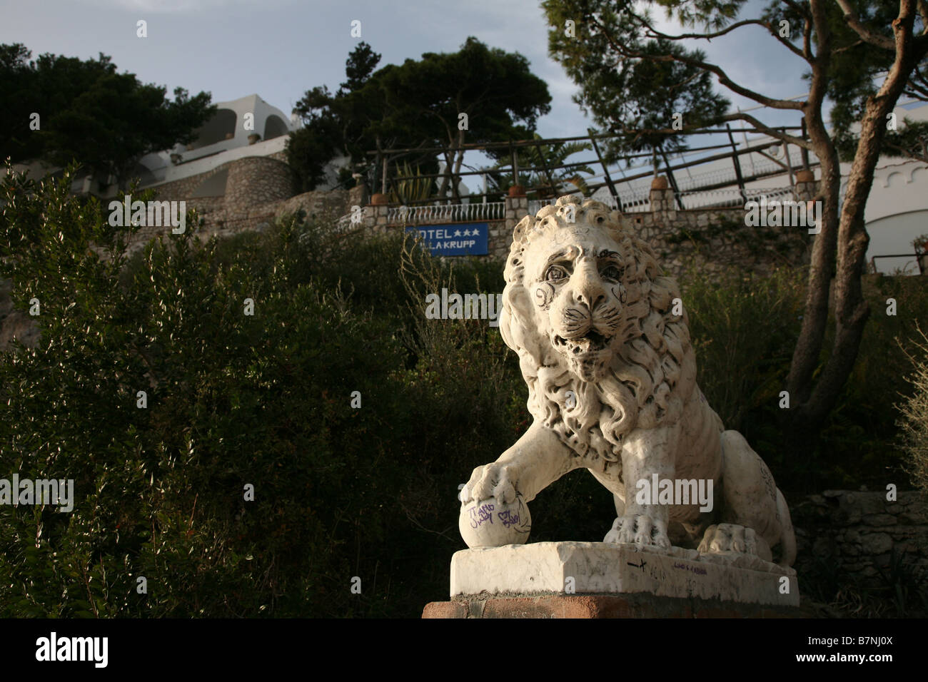 Villa Krupp Hotel in the town of Capri on Capri Island, Italy Stock