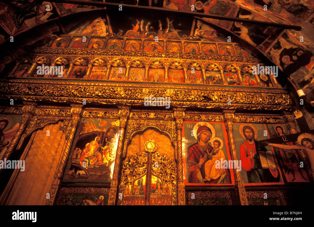 iconostosis church of the nativity of christ arbanassi bulgaria Stock Photo