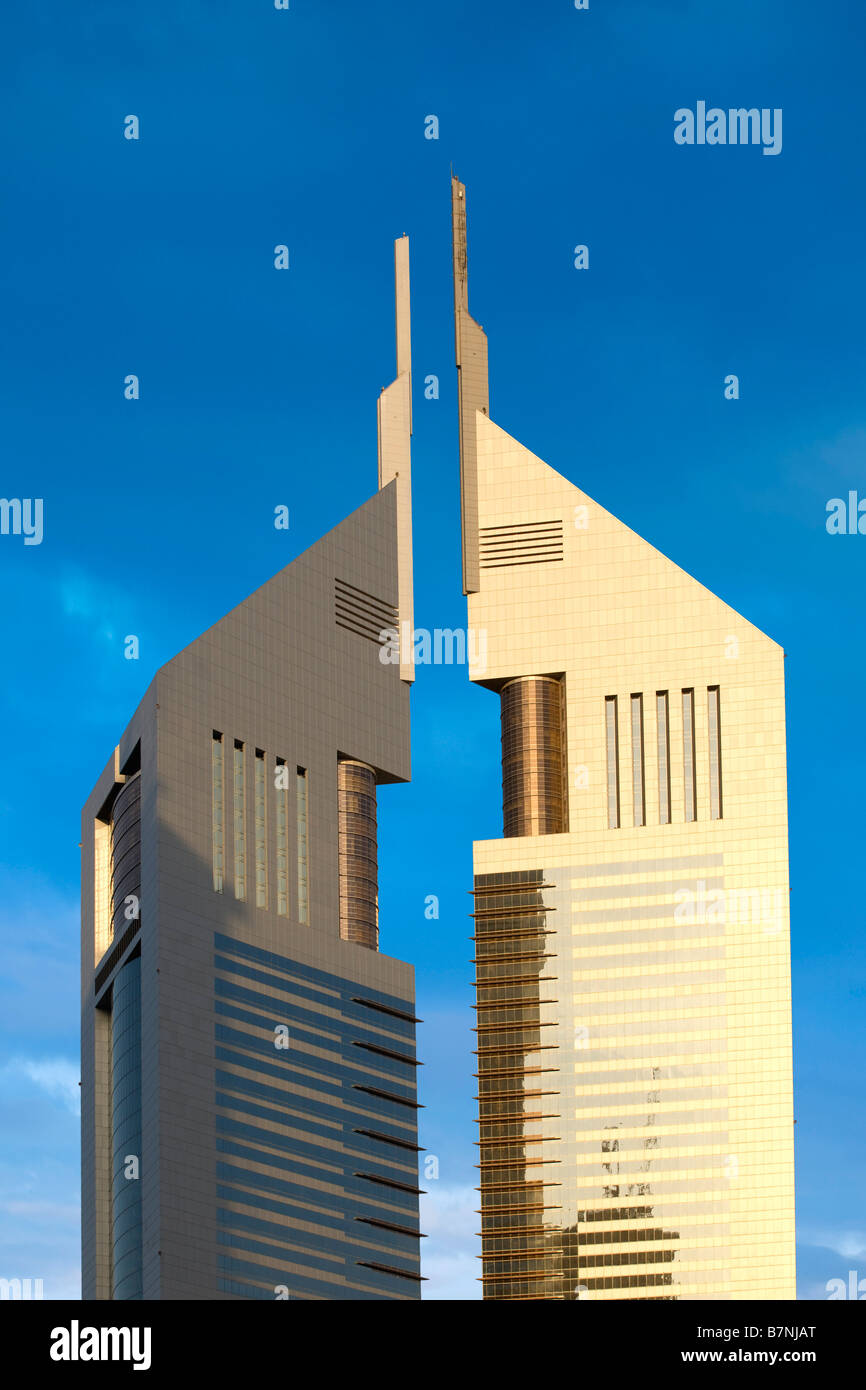The Emirates towers in Dubai Stock Photo - Alamy