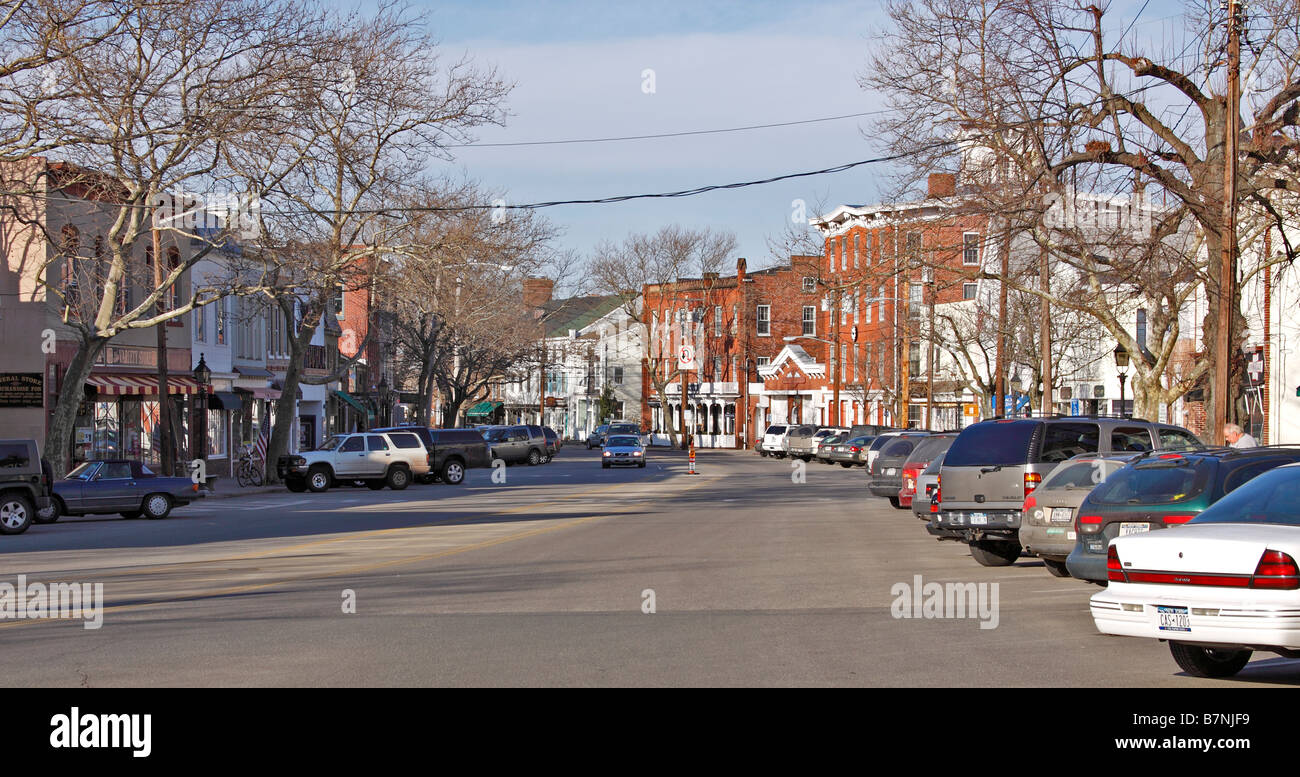 Main Street, Sag Harbor, Long Island, New York Stock Photo