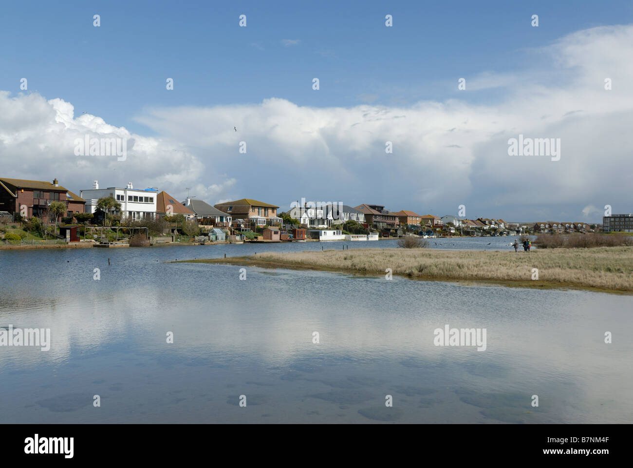 Shoreham lagoon Shoreham-by-sea west sussex Stock Photo