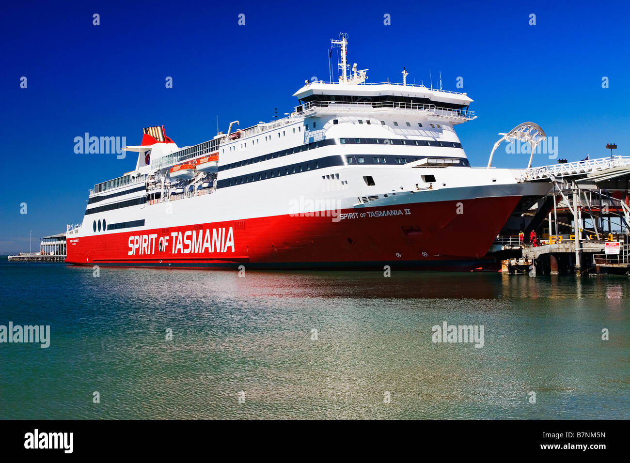 Transportation and Shipping / The Spirit of Tasmania berthed at Station Pier,in Melbourne Victoria Australia. Stock Photo